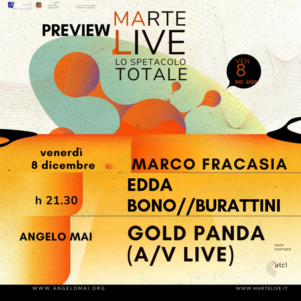 Preview Marte Live | Bono/Burattini | Edda | Gold Panda | Marco Fracasìa